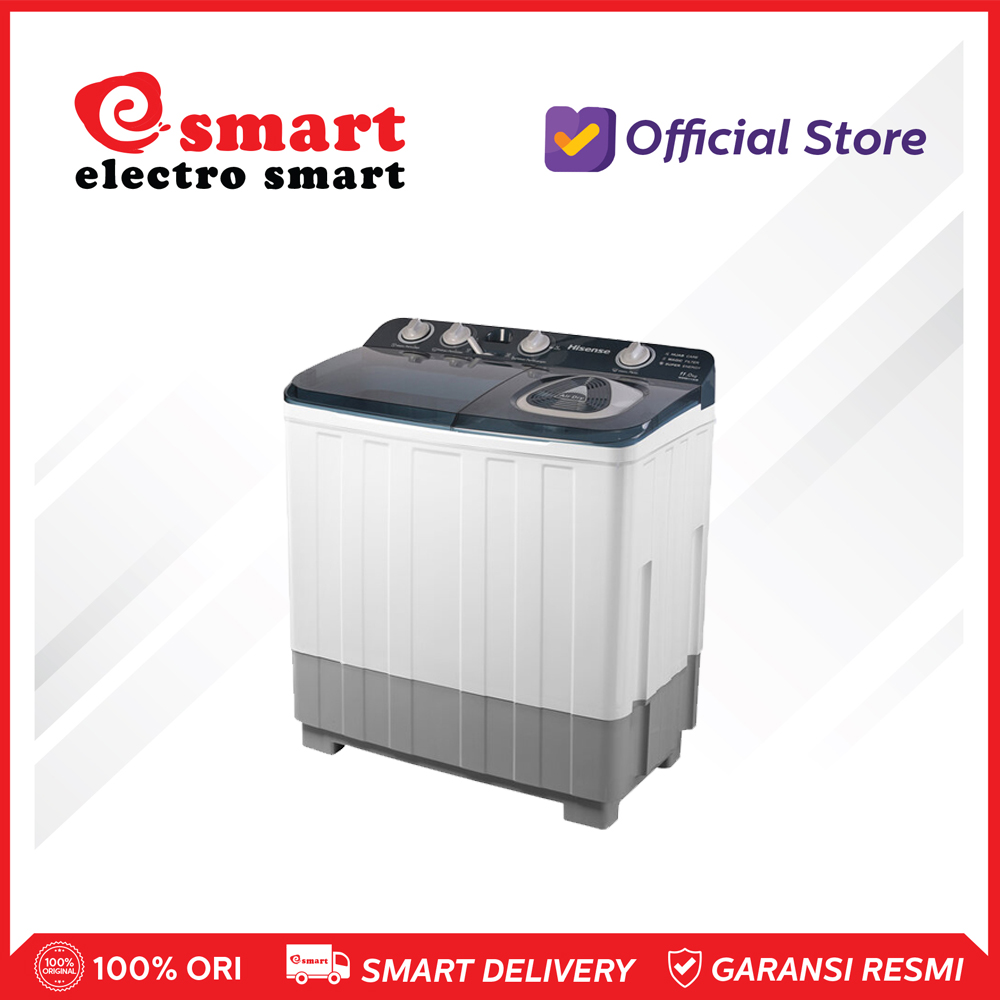 HISENSE WSRB1113UB Mesin Cuci 2 Tabung Top Loading 11 Kg