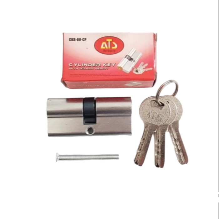 ATS CKB-60-CP KECIL PUTIH silinder kunci 60 mm cylinder pintu 60mm