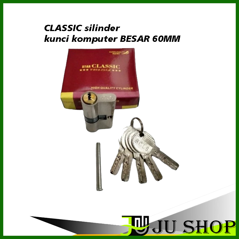 CLASSIC silinder kunci komputer BESAR 60MM cylinder pintu 5 anak kunci