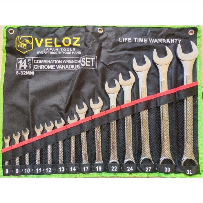 VELOZ ring pas SET 14pcs 8-32mm combination wrench SET 14 pcs 8-32 mm