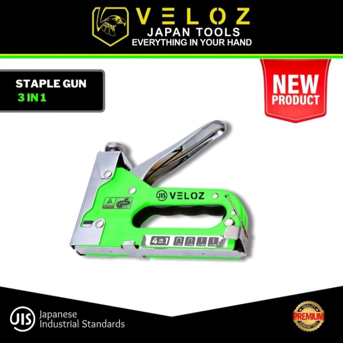 VELOZ staple gun tacker 3 in 1 stapler staples tembak jok 3 way 3in1