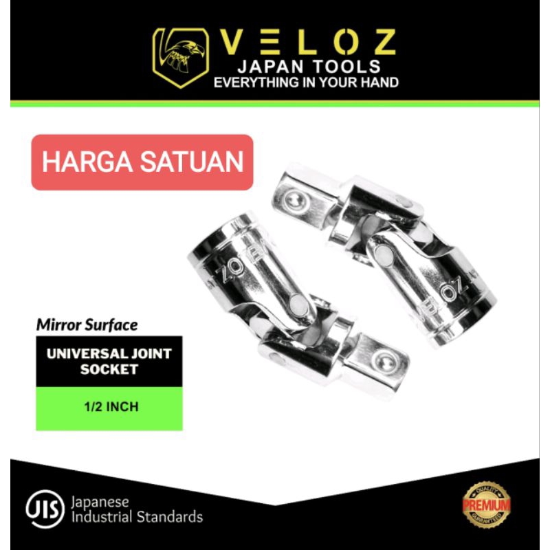 VELOZ universal joint socket 1/2 inch sambungan sock flexible shock