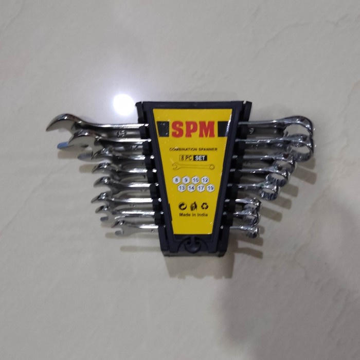 (SPM) kunci ring pas SET 8pcs 8-19mm MADE IN INDIA combination wrench