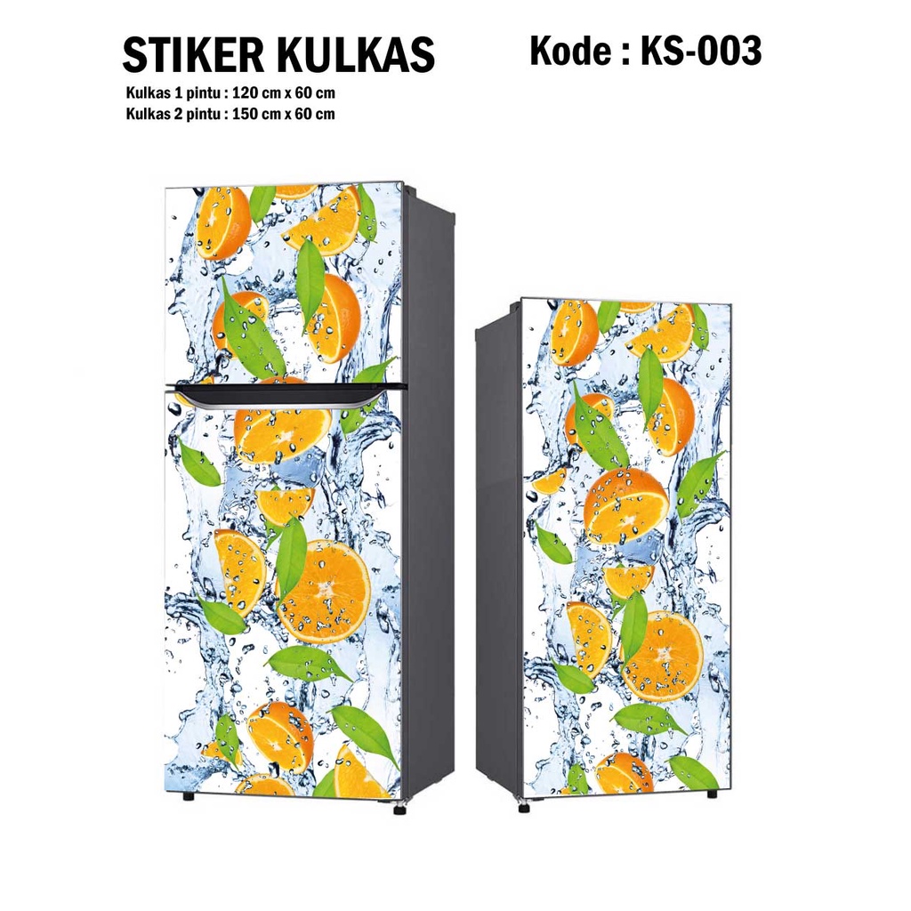Jual Stiker Kulkas 1 dan Sticker Kulkas 2 pintu Buah dan Air