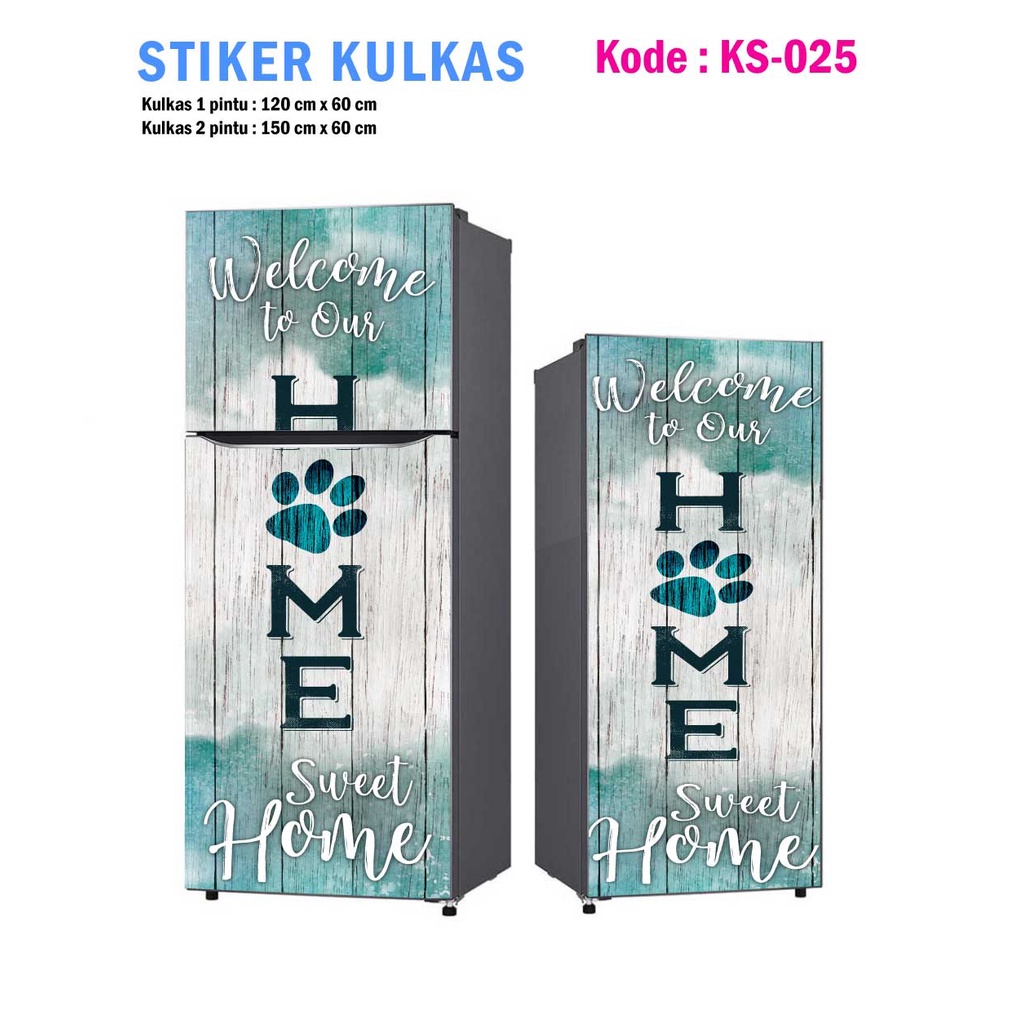 Stiker Kulkas 1 Pintu dan Sticker Kulkas 2 pintu HOME