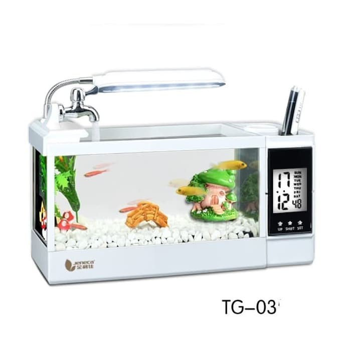 Aquarium Mini USB ( TG-03 ) Fish Tank Desktop Akuarium Ikan 