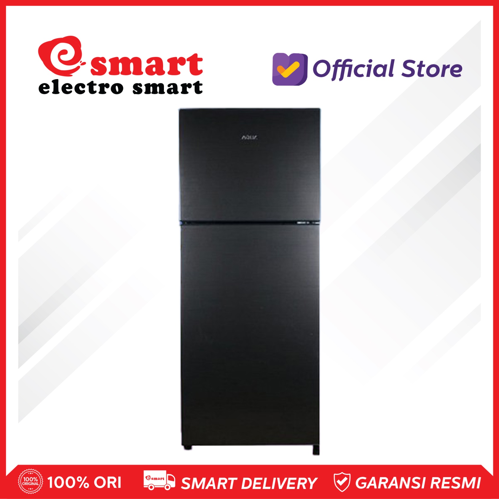 AQUA - Refrigetaror 2 door Dark Silver 169 Liter AQR-D251(DS)