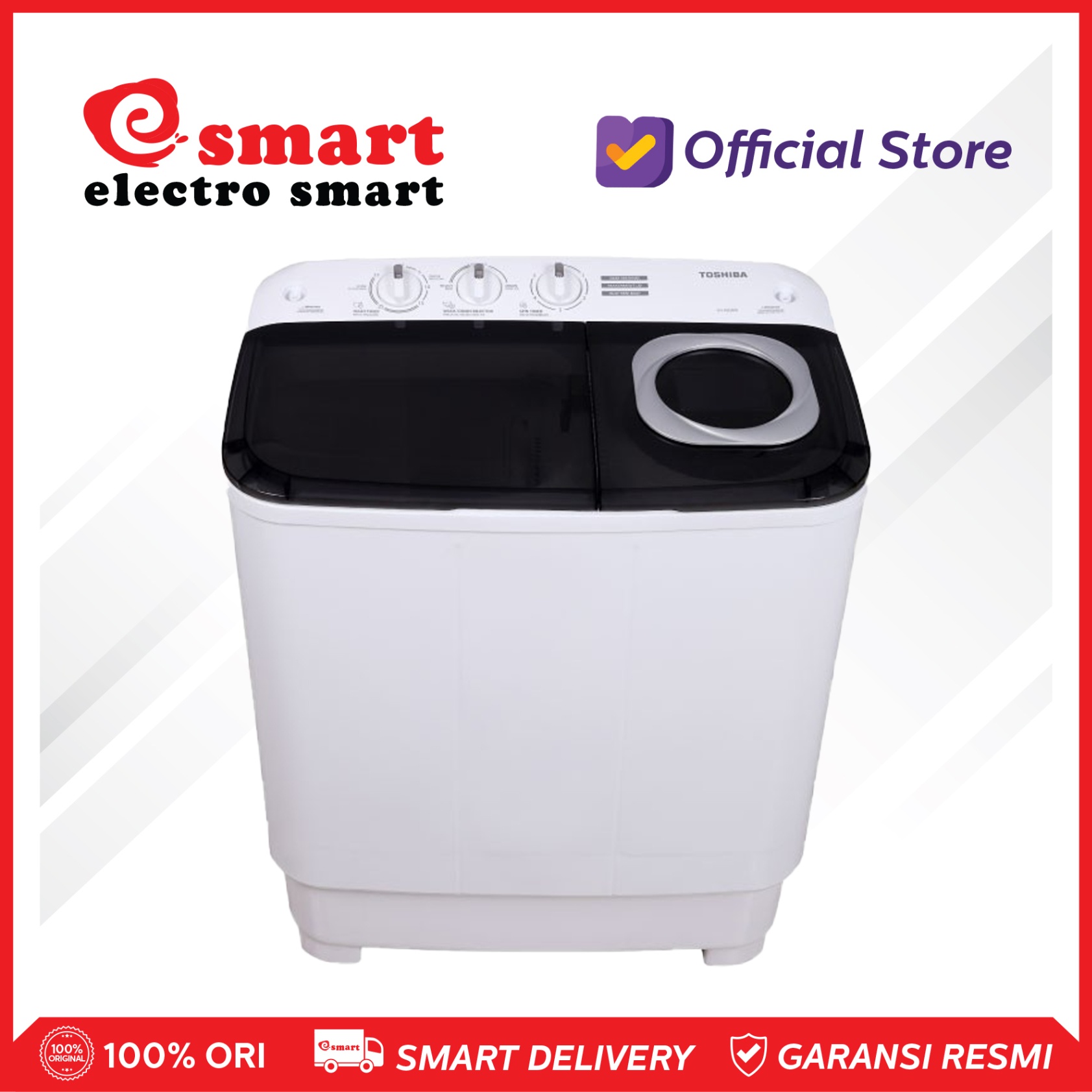 TOSHIBA Mesin Cuci TwinTub VH-J140MN 13 KG
