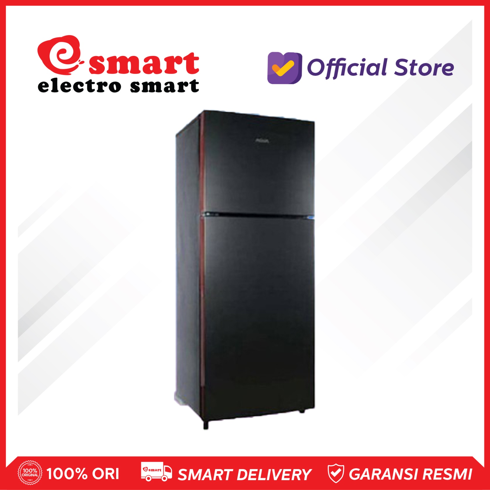 AQUA - Refrigetaror 2 door Dark Silver 169 Liter AQR-D251(DS)