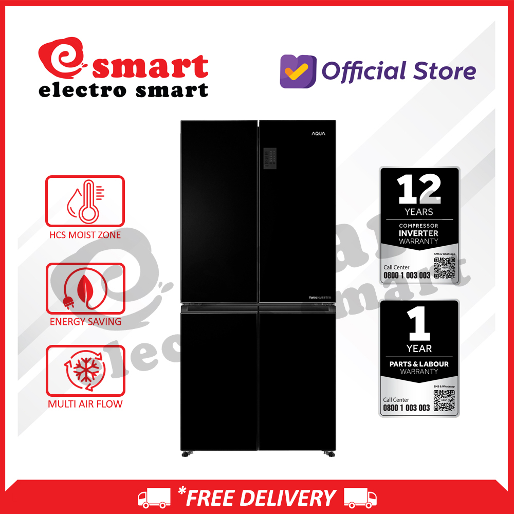 AQUA AQR-TTD546RBC(BK) REFRIGERATOR MULTIDOOR BLACK 456 L