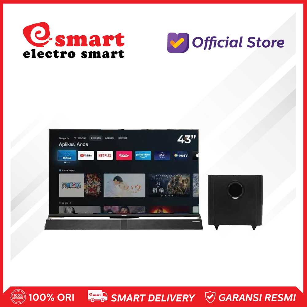 TV POLYTRON PLD 43BUG5959 4K UHD Smart Cinemax Soundbar Google TV