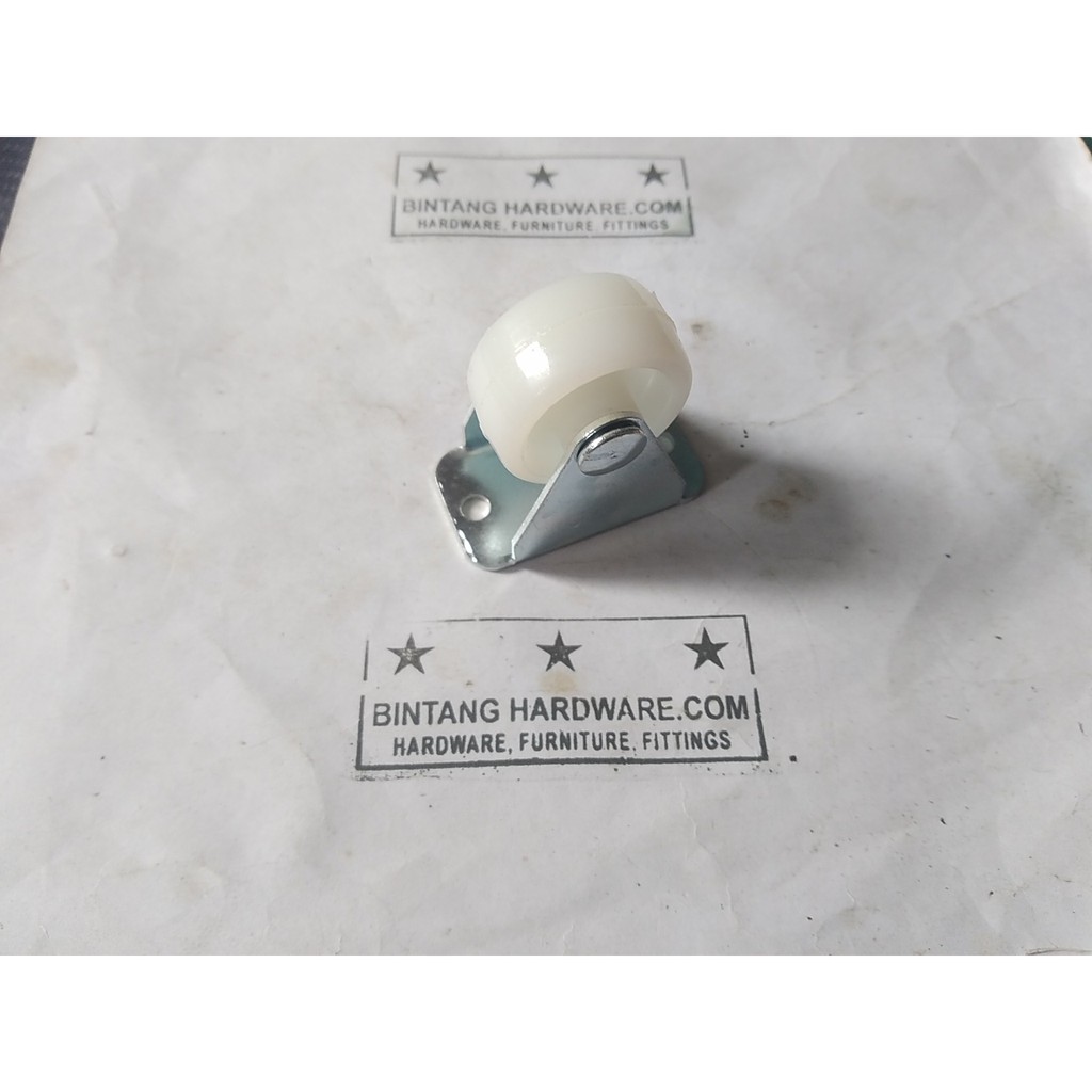 Roda Caster Roda Keranjang Troli Roda Etalase Hidup Mati Ukuran 1 inch Bahan Plastik Nilon 003 Murah