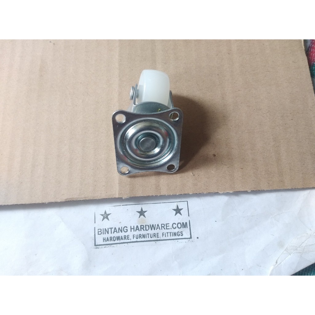 Roda Caster Roda Keranjang Troli Roda Etalase Hidup Mati Ukuran 1 inch Bahan Plastik Nilon 003 Murah