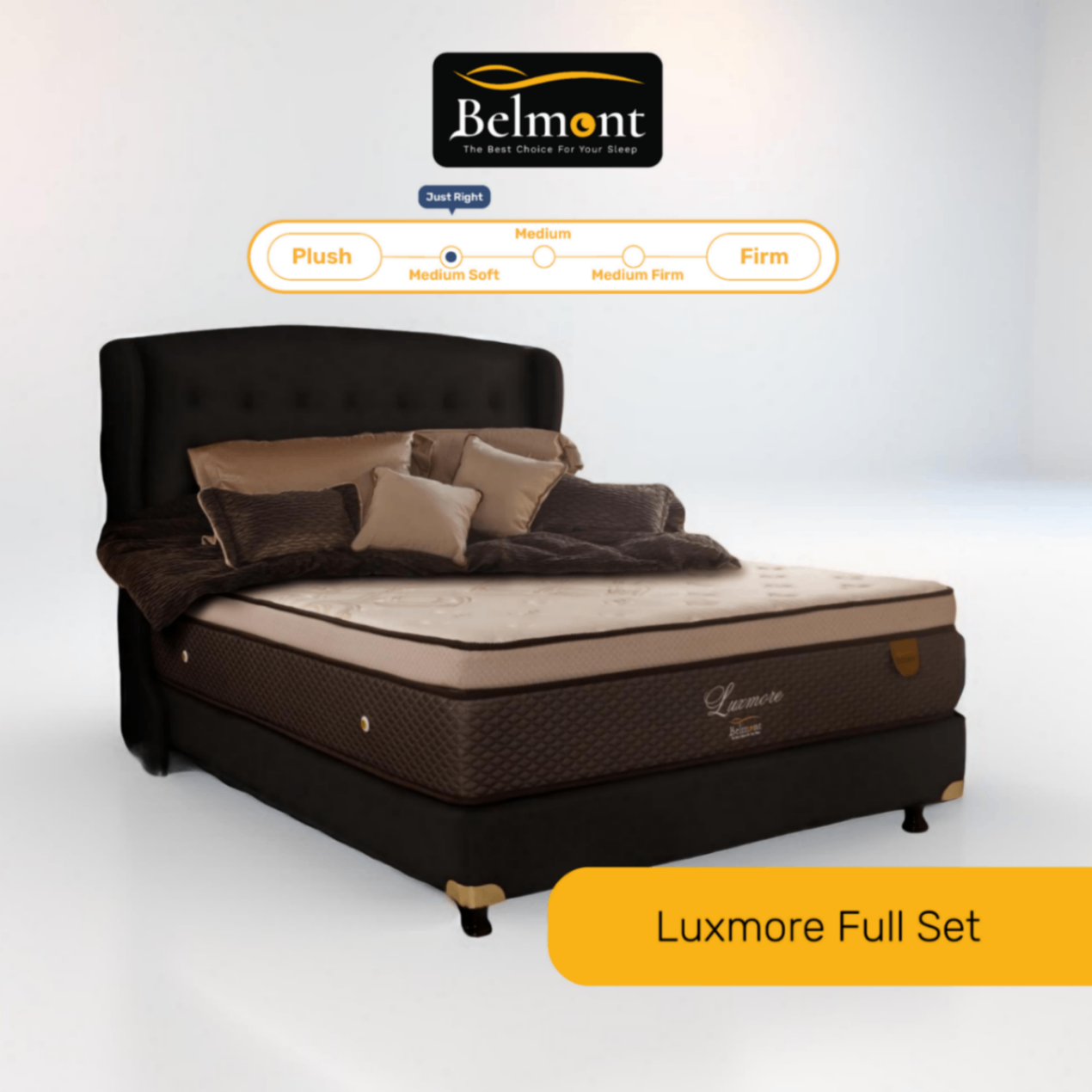 Belmont Mattress Type Luxmore Kasur Comfort Eurotop Satu Set