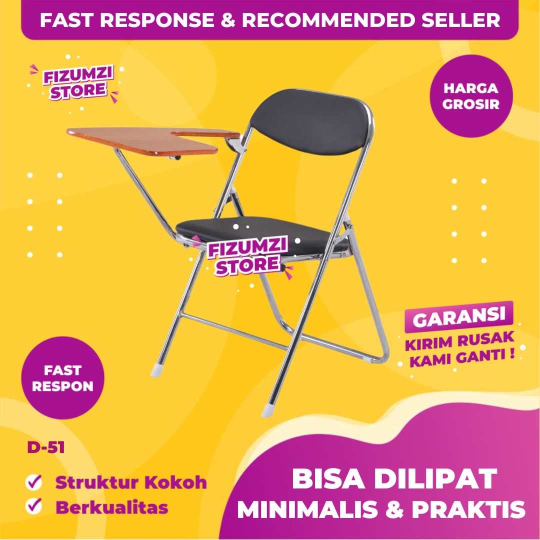 Kursi Lipat Kuliah Power D51-Kinley – Praktis, Ringan, dan Tahan Lama