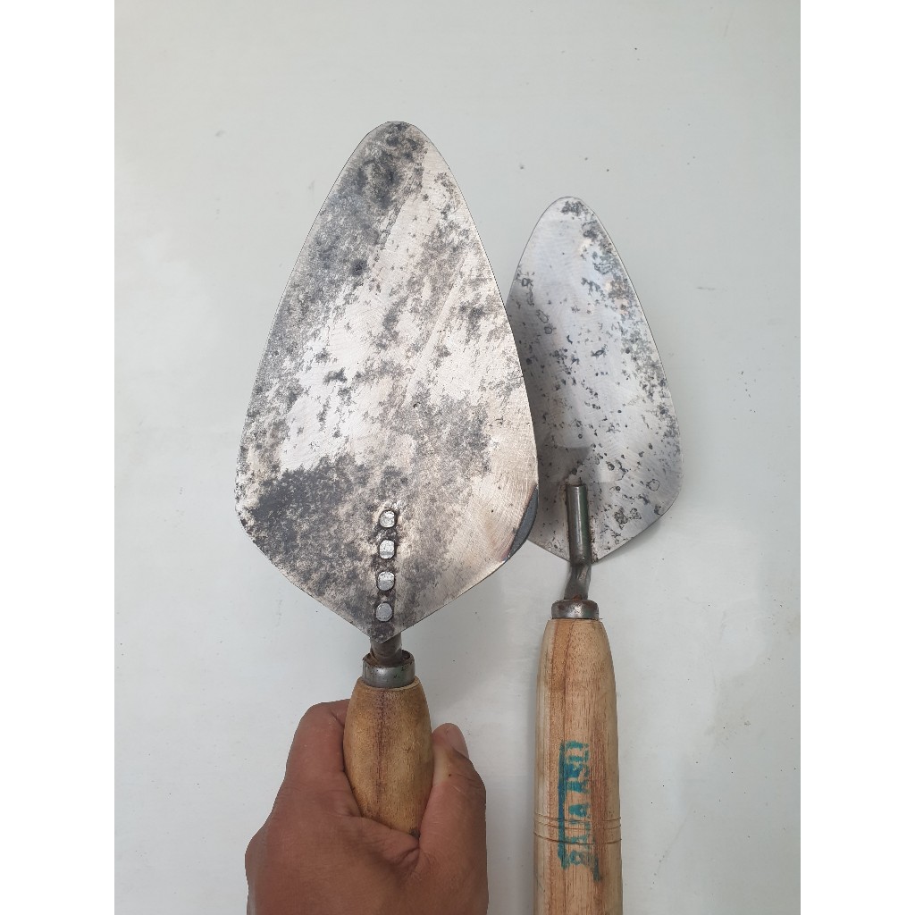 Cetok Baja Asli Wojo/Sendok Semen Baja Slendang paku 4 Ukuran 18cm
