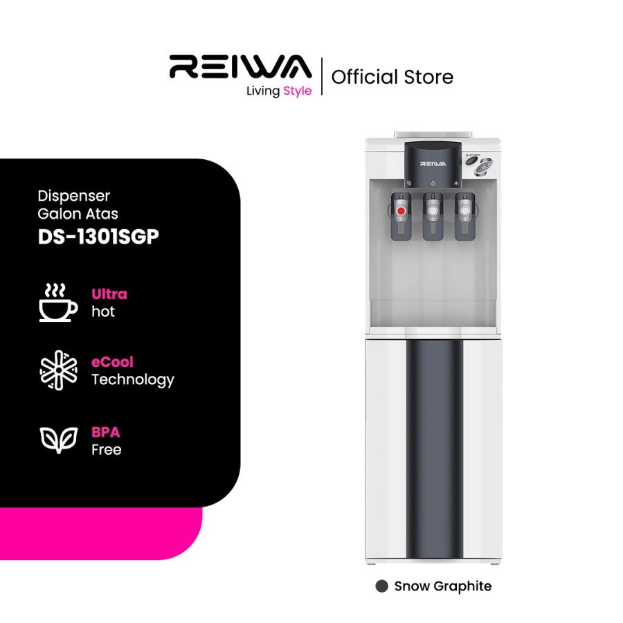 Reiwa Dispenser Galon Atas DS-1301SGP Snow Graphite