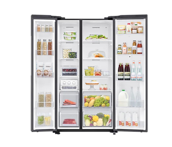 KULKAS SAMSUNG RS62T5F01B4 SIDE BY SIDE 628 L WITH SMART FAMILY HUB