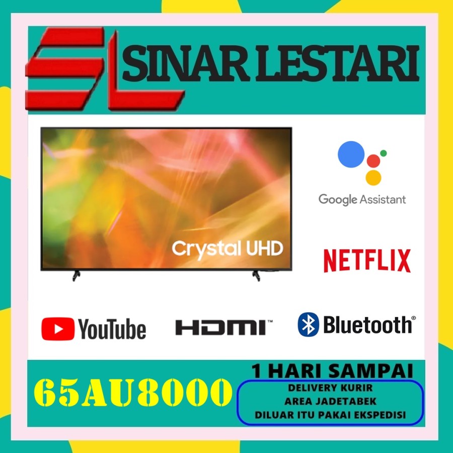 TV SAMSUNG 65 INCH 65AU8000 SMART TV UHD 4K NEW HARGA BESTPRICE