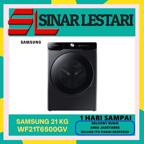 MESIN CUCI SAMSUNG WF21T6500GV FRONT LOADING 21 KG W/ STEAM ECOBUBBLE+