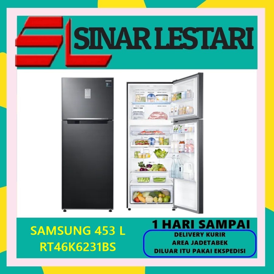 Promo Samsung RT46K6231BS/SE RT46K6231BS kulkas 2 Pintu Twin Colling