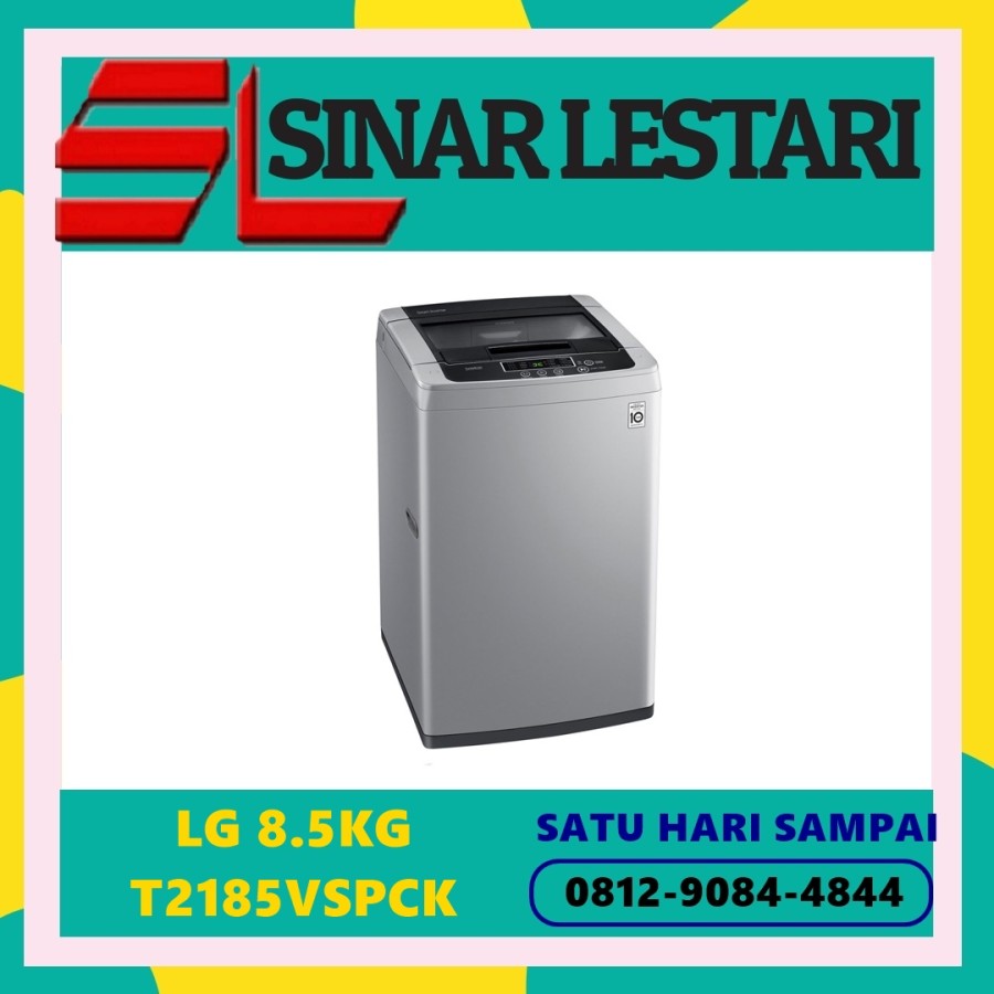 Mesin Cuci LG T2185VSPCK Smart Inventer 8.5 kg Top Loading / T2185VS2M