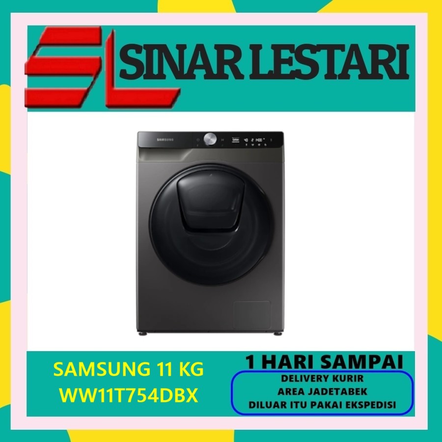 SAMSUNG WW11T754DBX MESIN CUCI FRONT LOADING 11KG ECOBUBBLE AL CONTROL