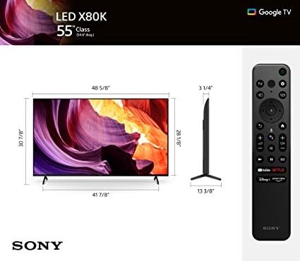 TV SONY KD-55X80K GOOGLE TV 55 INCH UHD 4K DOLBY ATMOS VISION / 55X80J