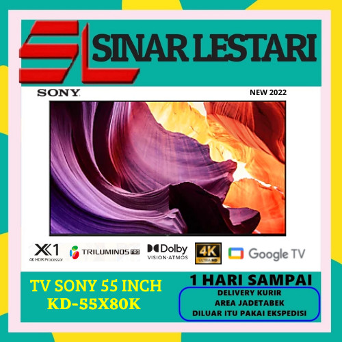 TV SONY KD-55X80K GOOGLE TV 55 INCH UHD 4K DOLBY ATMOS VISION / 55X80J