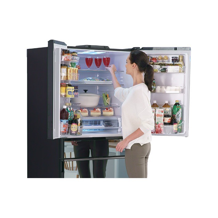 KULKAS HITACHI R-WX670KN 525 LITER INVERTER KULKAS 6 PINTU W/SENSOR COOLING