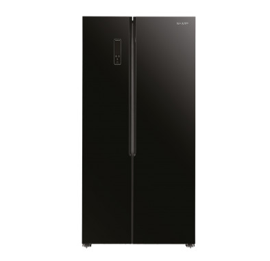 KULKAS SHARP SJ-IS61G-BK SIDE BY SIDE INVERTER BLACK GLASS 563 L
