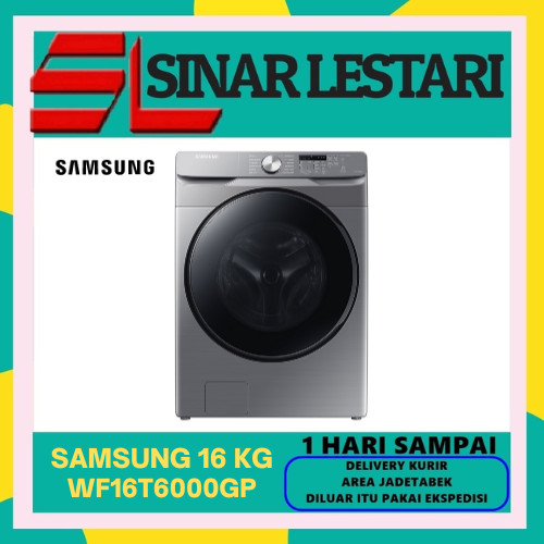 SAMSUNG WF16T6000GP MESIN CUCI 16 KG FRONT LOADING WITH HYGENIC STEAM