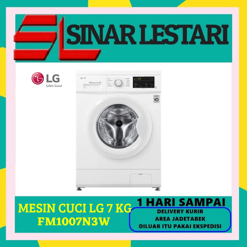 PROMO MESIN CUCI MURAH LG FM1007N3W MESIN CUCI KAPASITAS 7KG