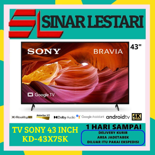 TV SONY BRAVIA KD-43X75K GOOGLE TV 43 INCH UHD 4K 43X75K // KD-43X75J