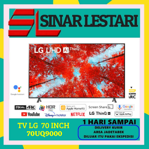 TV LG 70UQ9000 SMART TV 70 INCH REAL 4K THINQAI HDR10 PRO /70UQ9000PSD