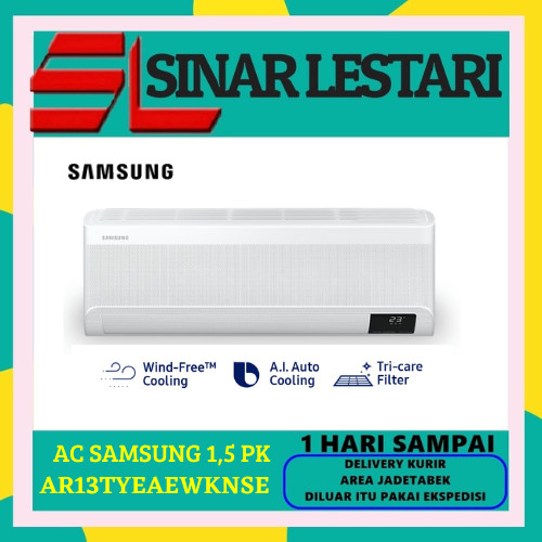 PROMO SAMSUNG AR13TYEAEWKNSE AC 1,5 PK INVERTER AI AUTO COOLING