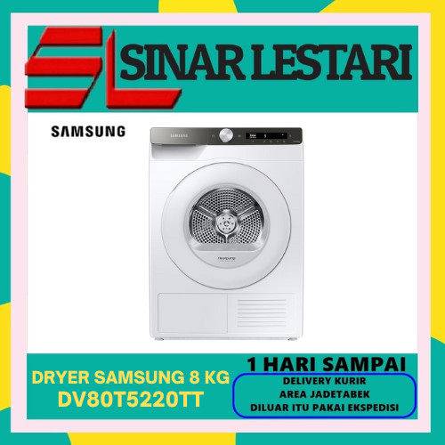 SAMSUNG DV80T5220TT MESIN PENGERING / DRYER 8 KG WITH AI CONTROL SMART