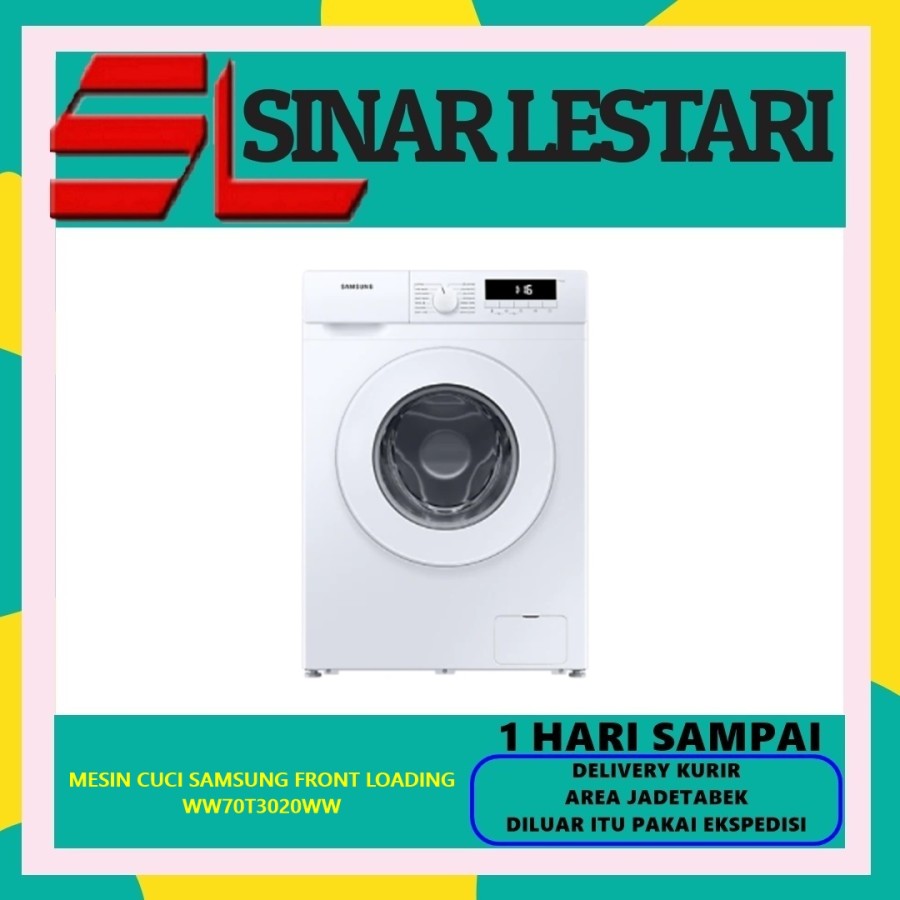Promo Mesin Cuci Murah Samsung WW70T3020WW 7Kg Front Loading