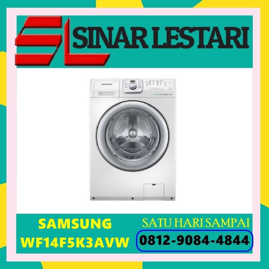 SAMSUNG WF14F5K3AVW MESIN CUCI FRONT LOADING KAP 14 KG