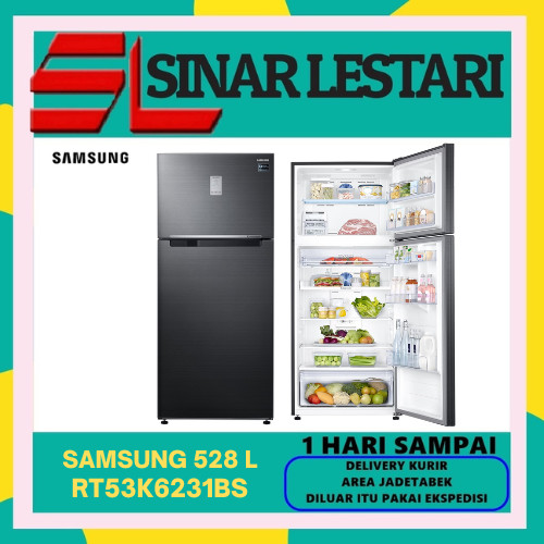 Promo Kulkas Samsung RT53K6231BS 2 Pintu Twin Cooling Plus