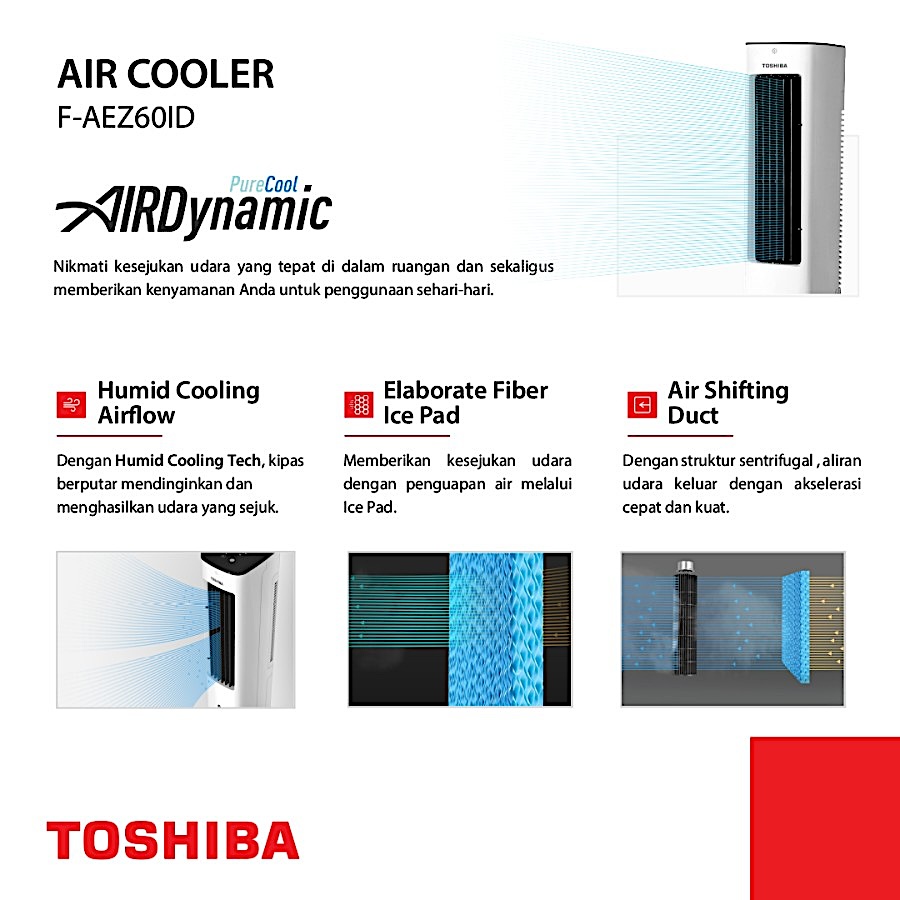 Air Cooler F-AEZ60ID (Toshiba) / Cooling Tower Fan / Kipas Pendigin Ru