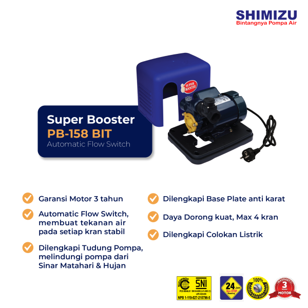 PB 158 BIT (Shimizu) / Home Booster Pump / Pompa Air