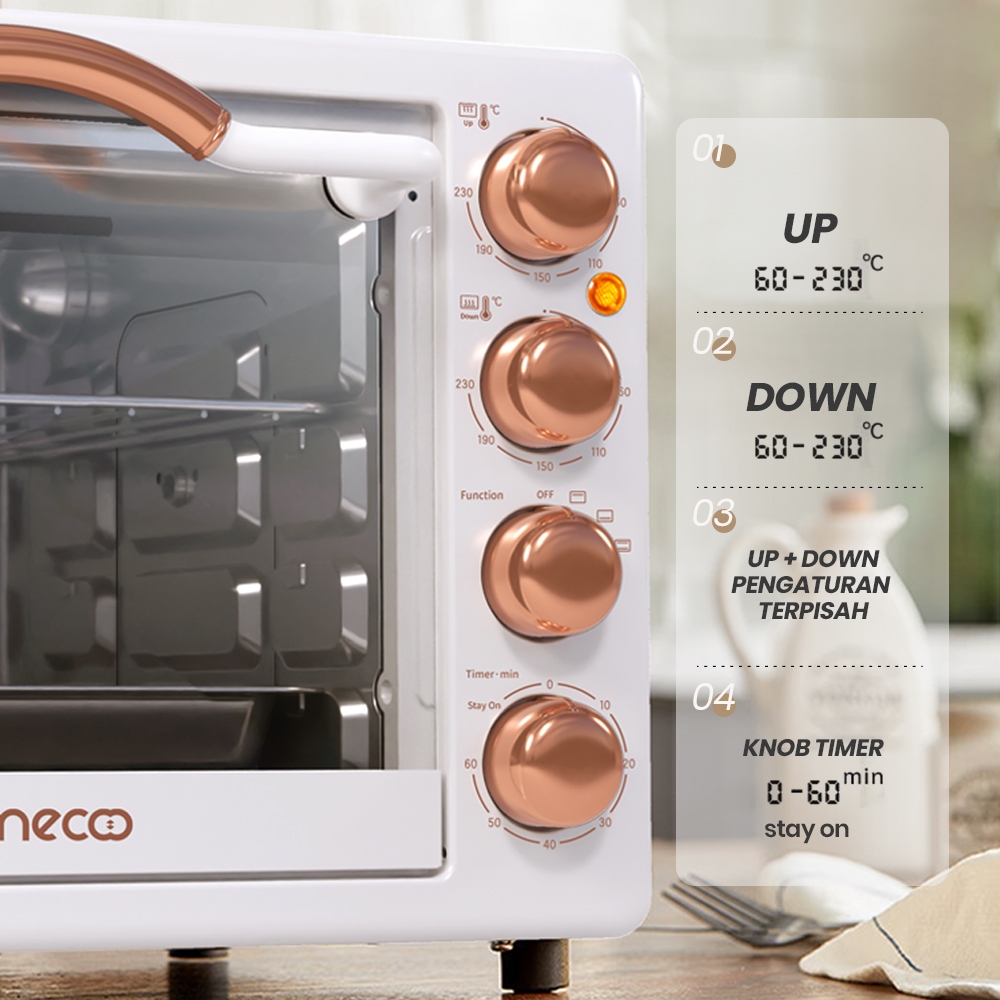Electric Oven 22L (Mecoo) / Penghangat Makanan / Panggangan