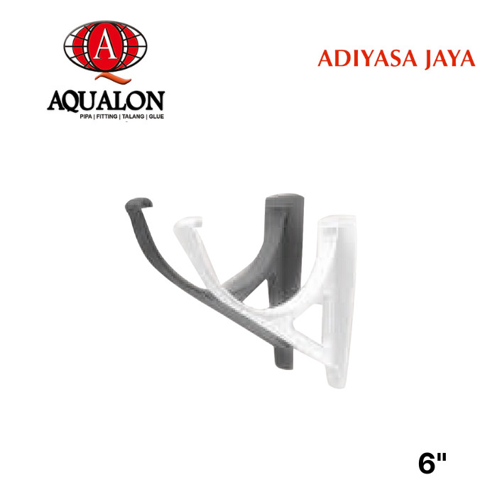 Gantungan Talang Bulat 6 (Aqualon) / Setengah Lingkar / Clamp / Klem