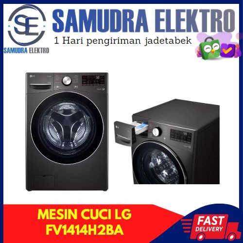 LG FV1414H2BA MESIN CUCI FRONT LOAD 14KG/8KG WASH DRYER // FV1413H2BA