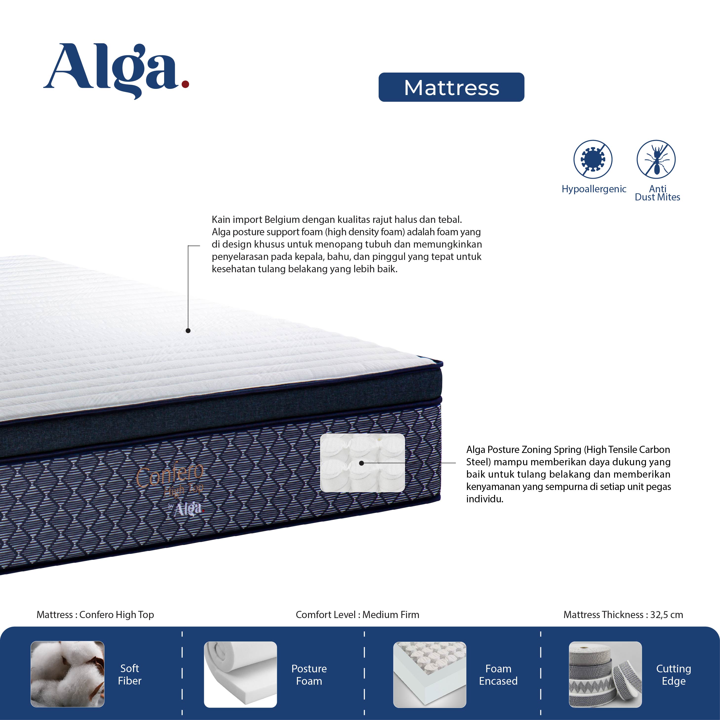 ALGA Confero High Top (Mattress Only)