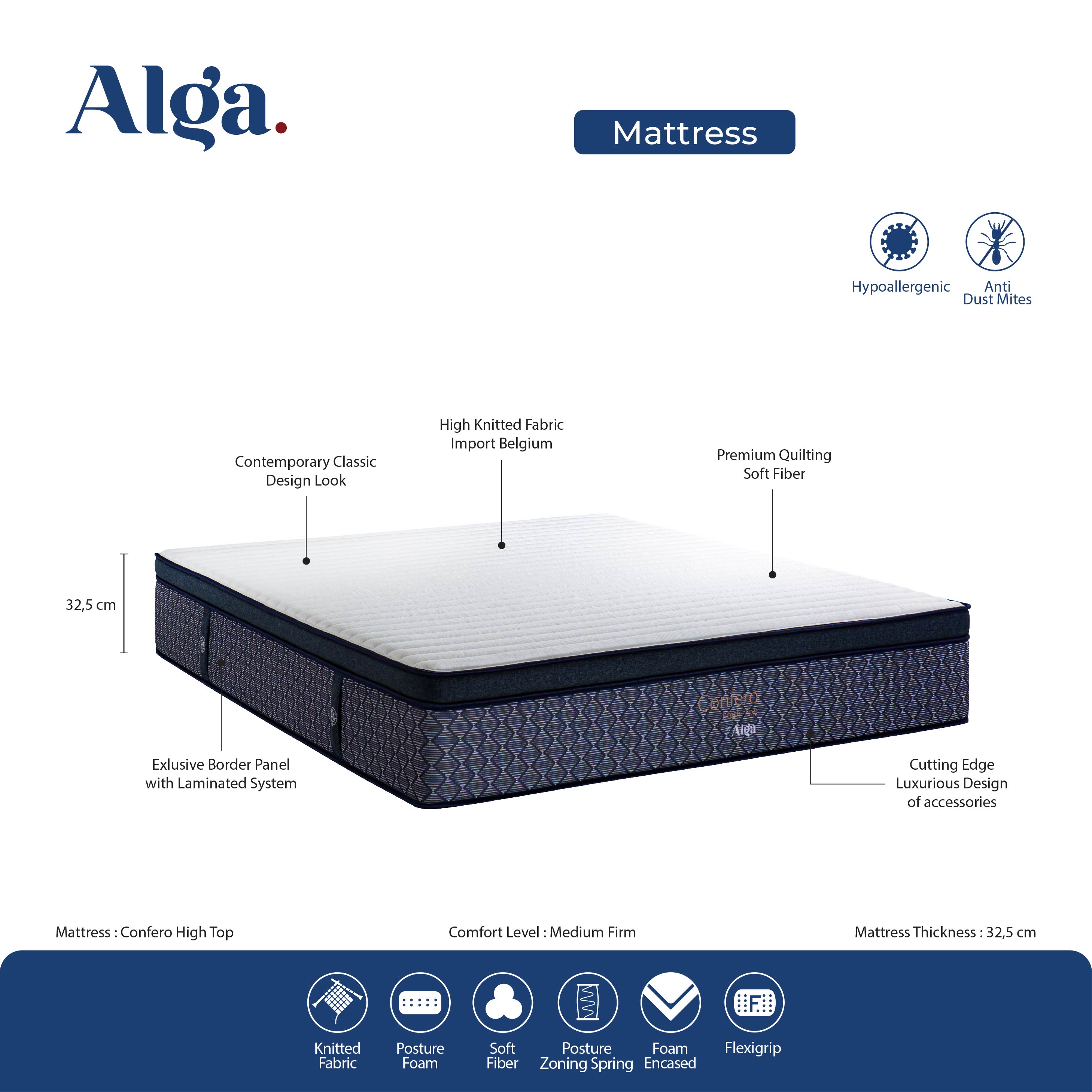 ALGA Confero High Top (Mattress Only)