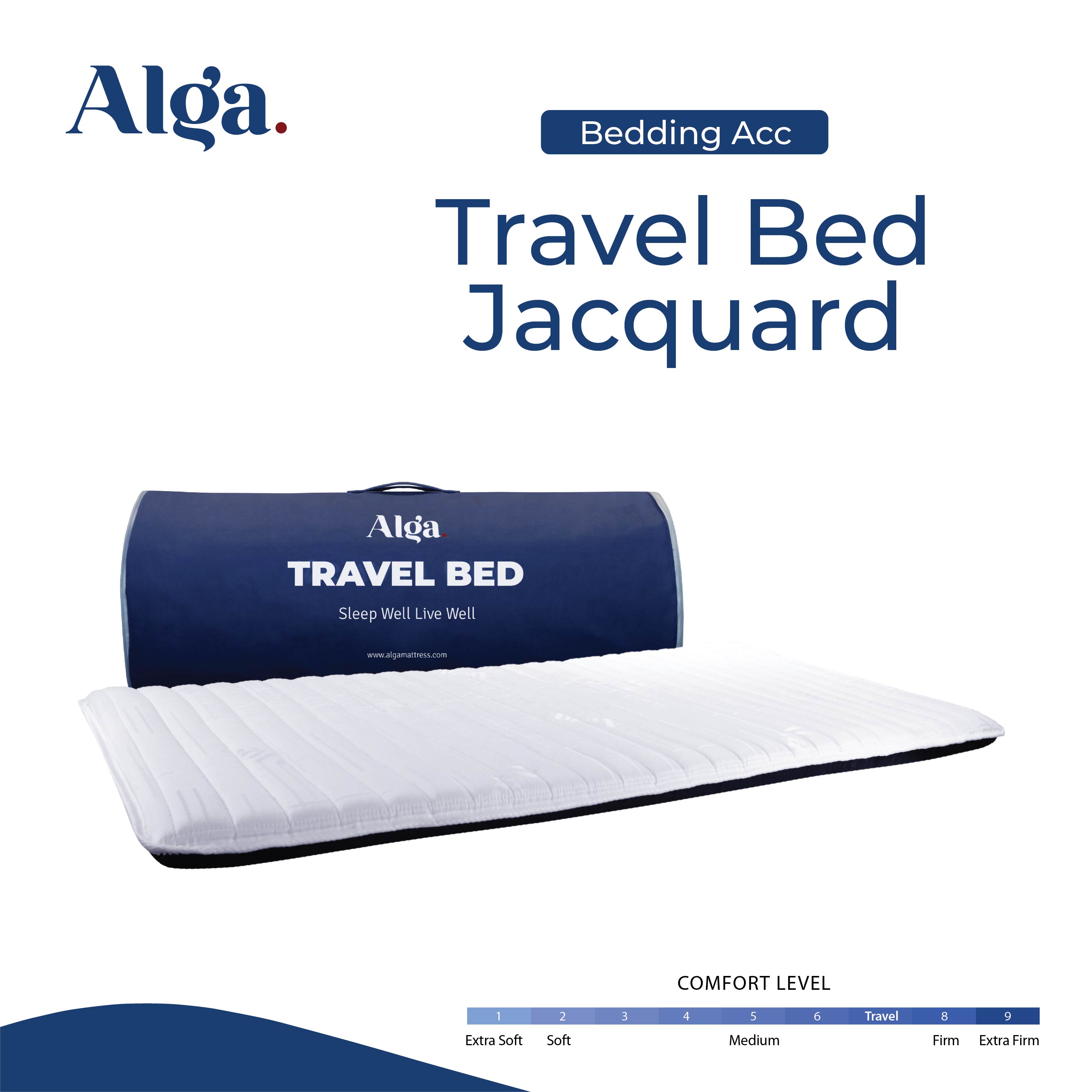 ALGA Travel Bed Jacquard 100x200