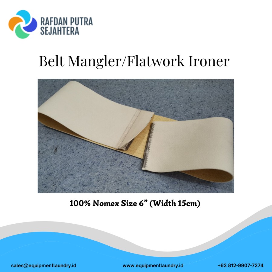 Sabuk Mangler / Belt Flatwork Ironer 6" - Nomex Belt Ironer 15 cm