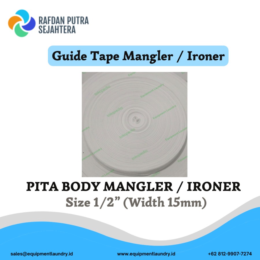 Guide Tape Ironer 1/2" Polyester Guide Tape (15mm) - 1 Roll